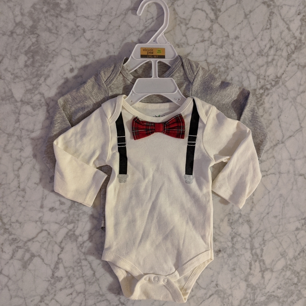 Chickpea Bow-Tie Bodysuit Set